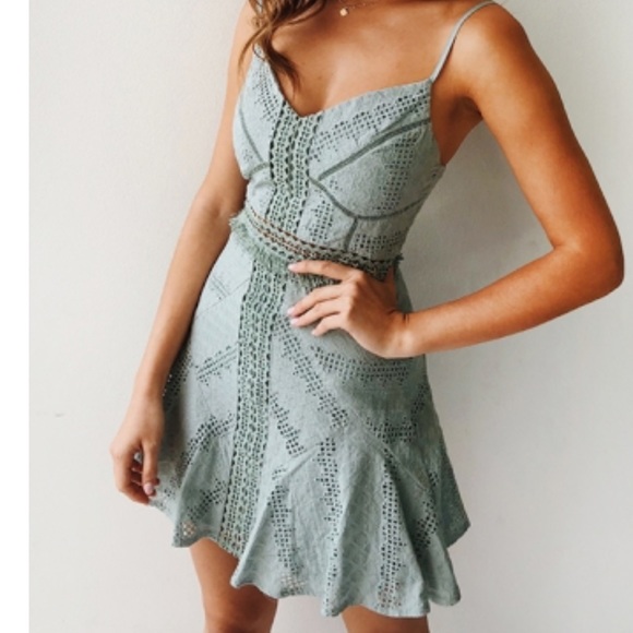 SOLD Hello Molly 🌸 Sunset Sahara Sage Dress - Picture 4 of 9